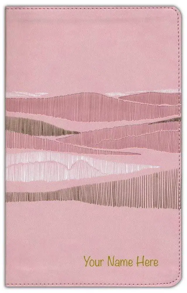 Main image of Personalized NIV Thinline Bible - Comfort Print - Soft Leather-look - Pink and Gold - Custom Name Imprint - Gift - Graduations - New International Version