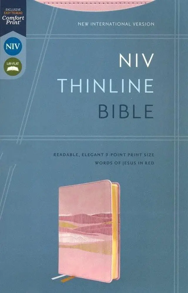 Alt view image 2 of 7 - Personalized NIV Thinline Bible - Comfort Print - Soft Leather-look - Pink and Gold - Custom Name Imprint - Gift - Graduations - New International Version