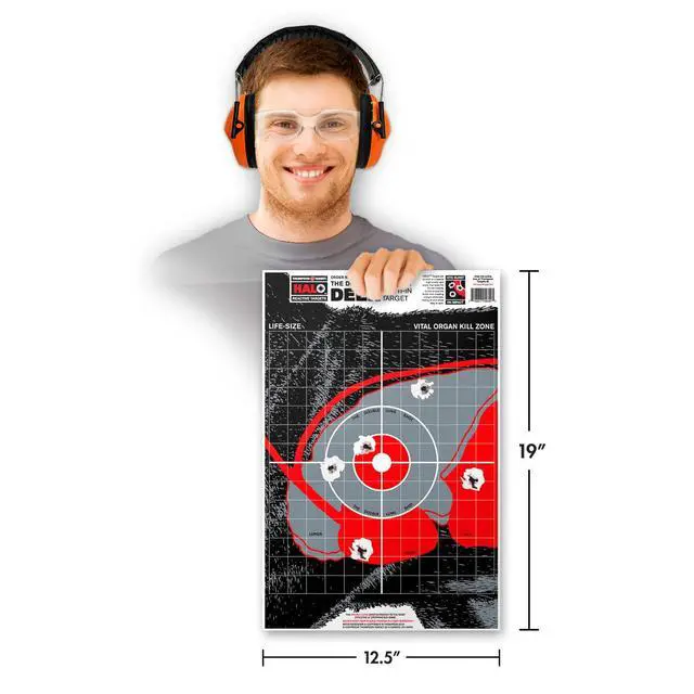 Alt view image 2 of 5 - Halo Life-Size Deer Sight-in High Visibility Reactive Splatter 12.5x19 Inch Shooting Targets for Pistol and Rifle Hunting - Made in the USA