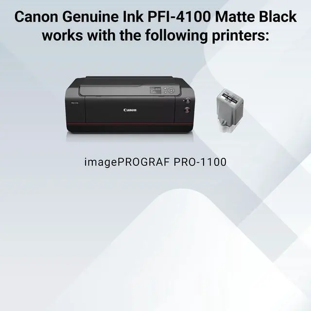 Alt view image 5 of 5 - PFI-4100 Genuine Matte Black Ink Tank, Compatible with imagePROGRAF PRO-1100 Printers