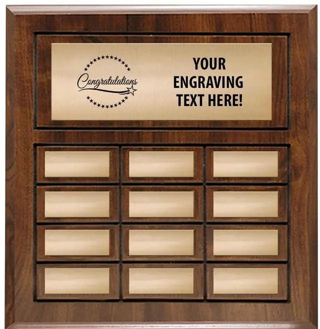 Main image of Personalized Congratulations Perpetual Plaque, 12" x 12 1/2" Recognition Plaque Award