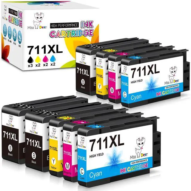 Main image of 711XL Ink Cartridges High Yield Combo Pack | Replacement for hp 711 711xl Ink Cartridges,Work for HP DesignJet T100 T120 T125 T130 T520 T525 T530 Printer,9 Pack