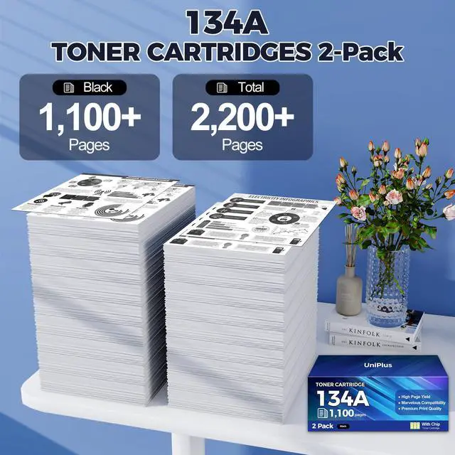 Alt view image 2 of 6 - 134A W1340A Black Toner Cartridge Set 2 Pack Compatible with HP Laserjet | M209dw MFP M234dw M234sdw M234sdn M209 Printer Ink Replacement for HP 134A 134X W1340A W1340X Toner Cartridges (with Chip)