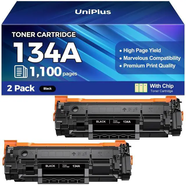 Main image of 134A W1340A Black Toner Cartridge Set 2 Pack Compatible with HP Laserjet | M209dw MFP M234dw M234sdw M234sdn M209 Printer Ink Replacement for HP 134A 134X W1340A W1340X Toner Cartridges (with Chip)