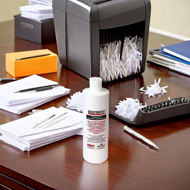 Alt view image 4 of 4 - MBM Destroyit 8 Pints of Paper Shredder Oil (case of 8 x 1 Pint Bottles) - CED21/8