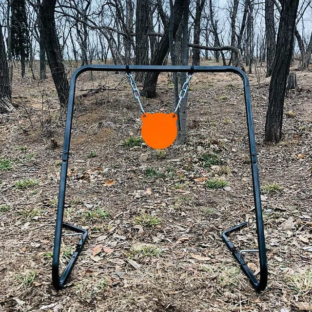 Alt view image 6 of 7 - Complete AR500 Steel Targets System Steel Shooting Stand with Chain Mounting Kit - Optional Combination with 3/8 Inch Thick Target for Outdoor Range and Shooting Practice