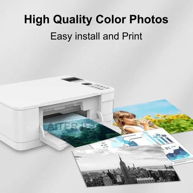 Alt view image 4 of 7 - High Capacity 3XL Verite 5 Replacement Ink Cartridge ReManufactured for Verite 5 V50 V55 V55W Eco V55 Plus V60 Eco 640 Eco 64 Series V65 Eco V65 Plus (1 Black/1 Tri-Color, Combo)