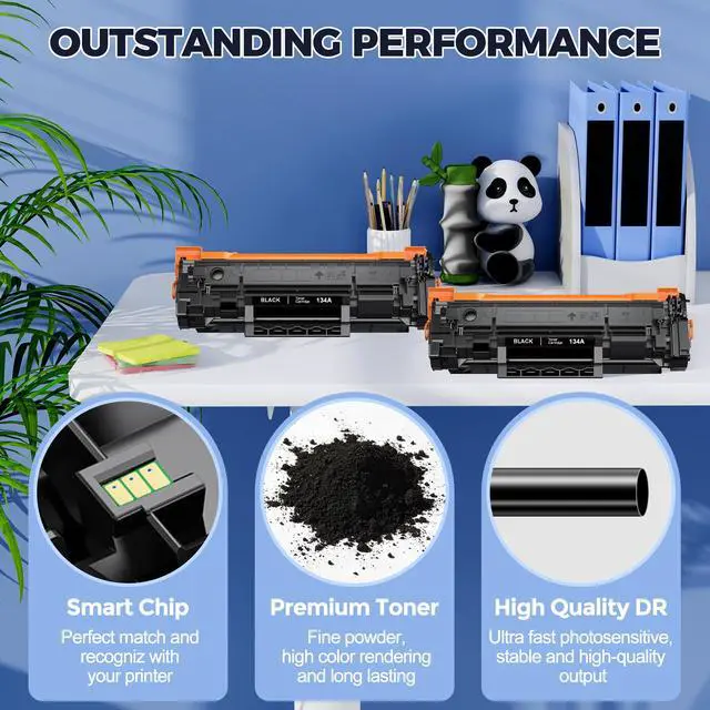 Alt view image 4 of 6 - 134A W1340A Black Toner Cartridge Set 2 Pack Compatible with HP Laserjet | M209dw MFP M234dw M234sdw M234sdn M209 Printer Ink Replacement for HP 134A 134X W1340A W1340X Toner Cartridges (with Chip)