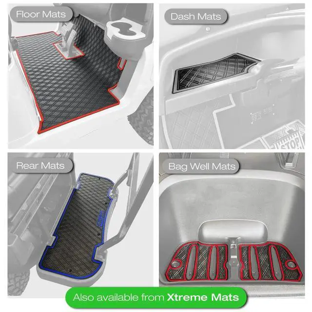 Alt view image 6 of 7 - Xtreme Step Floor Mat for EZGO Golf Cart Rear Seat Kit Step-All Black | Compatible with EZGO RXV & TXT Golf Cart Models with select Factory Rear Facing Seat, Full Coverage Protection, 40.9" x 15.5"