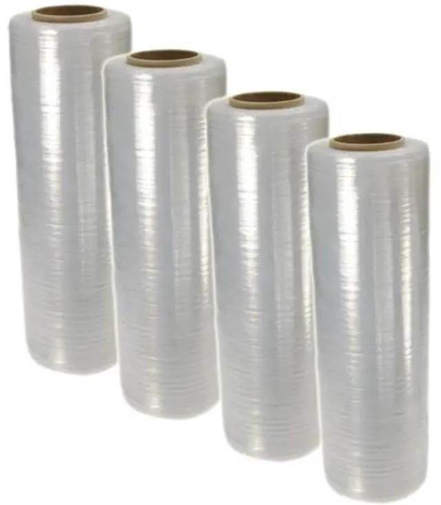 Main image of 4 Rolls 18" x 1500 SQ FT 80 Gauge Pallet Wrap Stretch Film Shrink Hand Wrap