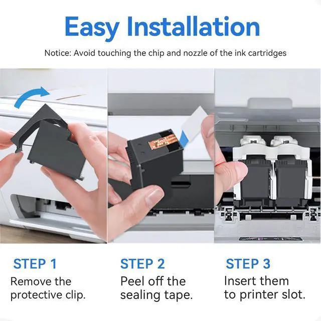 Alt view image 5 of 6 - High Yield 68e (68XL) Ink Cartridges Replacement for HP 68 Ink Cartridges Black/Color Comco Pack Compatible for HP Envy 6155e 6555e 6155 6100e 6500e 6555 6100 6500 Deskjet 4327 2923 2955 4355 Printer