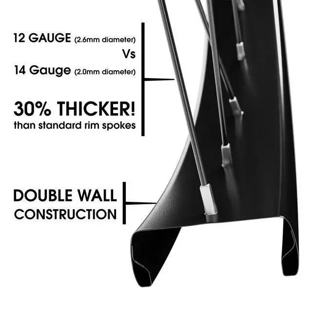 Alt view image 4 of 7 - BBR Tuning Heavy Duty 12 Gauge 26Inch x 1.25 Inch Front Bike Rim - Bicycle Wheel - Mountain Bicicleta