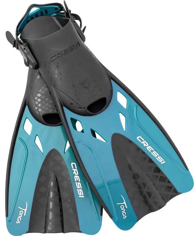 Alt view image 5 of 6 - Adult Complete Snorkeling Set (Mask, Dry Snorkel, Adjustable Fins) - Lightweight Traveling Equipment - Tonga Pro Dry Set: Designed in Italy
