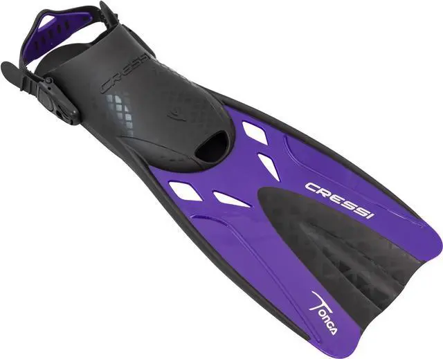 Alt view image 4 of 6 - Adult Complete Snorkeling Set (Mask, Dry Snorkel, Adjustable Fins) - Lightweight Traveling Equipment - Tonga Pro Dry Set: Designed in Italy