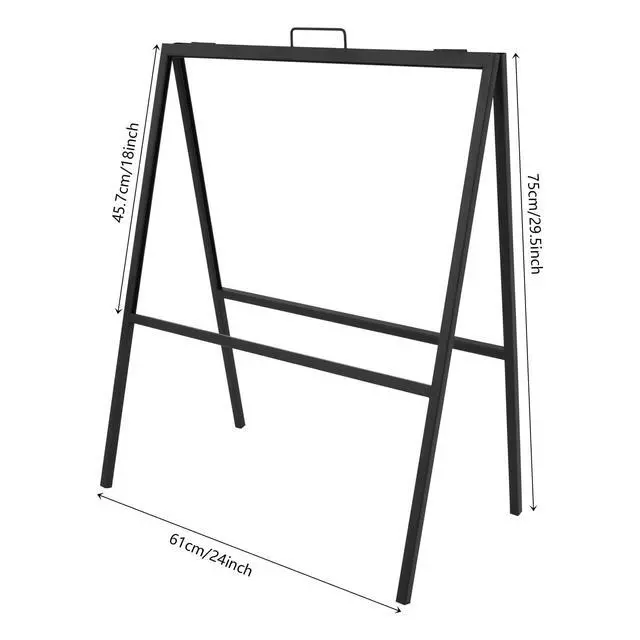 Alt view image 3 of 7 - 2 Pack Heavy Duty Sign Holder, 18x24 Inch Folding A-Frame Stands, Weatherproof Sidewalk Poster Stand for Outdoor Store Business Advertising Events Poster Display