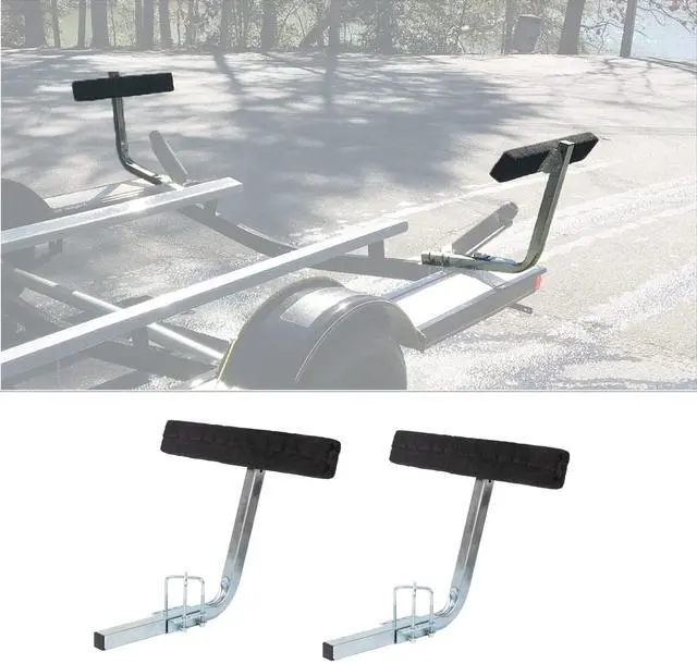 Main image of Carpeted Boat Trailer Guide 2' Bunk Board Guide On Board Solid & Easy | Operation 75 Degree