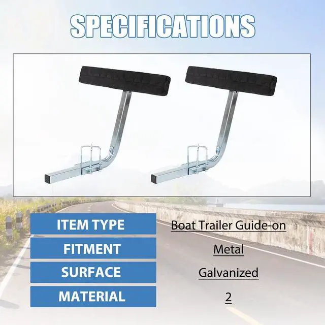 Alt view image 3 of 7 - Carpeted Boat Trailer Guide 2' Bunk Board Guide On Board Solid & Easy | Operation 75 Degree
