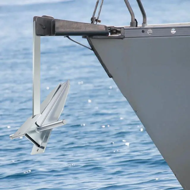 Alt view image 7 of 7 - Boat Anchor Kit,Fluke Style Anchor,Hot-Dipped Galvanized Steel, Kit Includes Galvanized Fluke Anchor, Anchor Chain,Rope, Shackles,Boat Anchors for 15'-23' Boats Boats