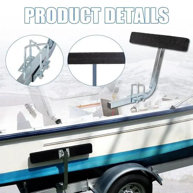 Alt view image 6 of 7 - Carpeted Boat Trailer Guide 2' Bunk Board Guide On Board Solid & Easy | Operation 75 Degree