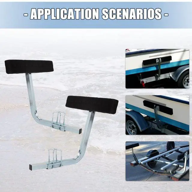 Alt view image 4 of 7 - Carpeted Boat Trailer Guide 2' Bunk Board Guide On Board Solid & Easy | Operation 75 Degree