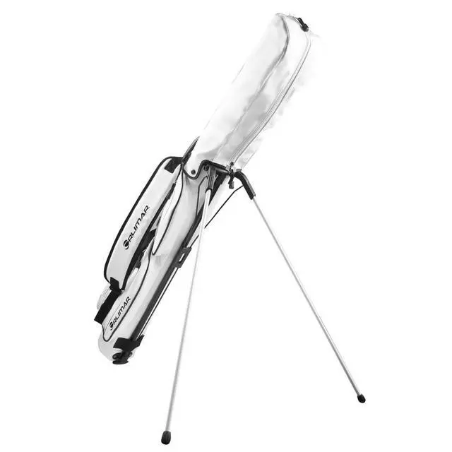 Alt view image 2 of 7 - Pitch 'N Putt Elite Sunday Golf Bag with Stand | Synthetic Leather, Lightweight, Small, Carry Handle, Rain Hood Cover, For A Few Clubs, Par 3, Driving Range, Men & Women