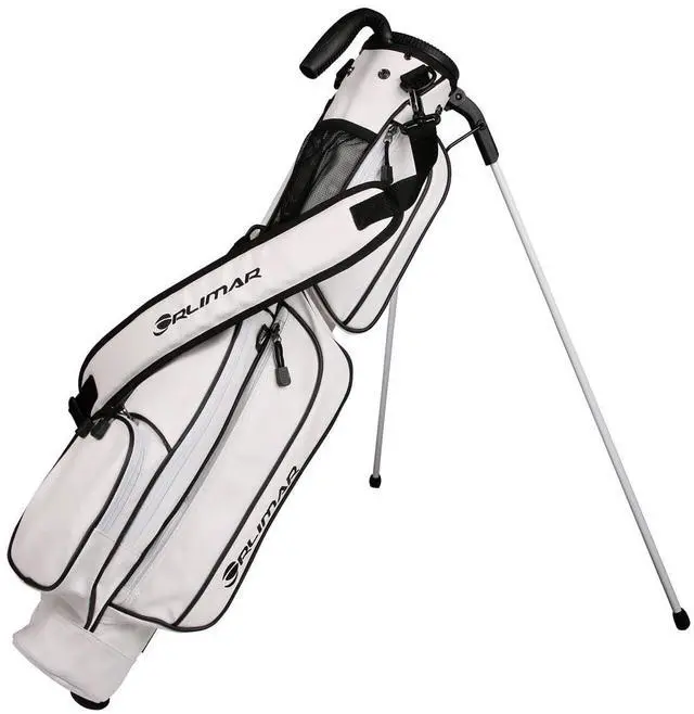 Main image of Pitch 'N Putt Elite Sunday Golf Bag with Stand | Synthetic Leather, Lightweight, Small, Carry Handle, Rain Hood Cover, For A Few Clubs, Par 3, Driving Range, Men & Women