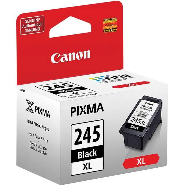 Alt view image 2 of 5 - 2 Pack PG-245 XL High Capacity Black Ink Cartridge for PIXMA MG Printers - 12ml