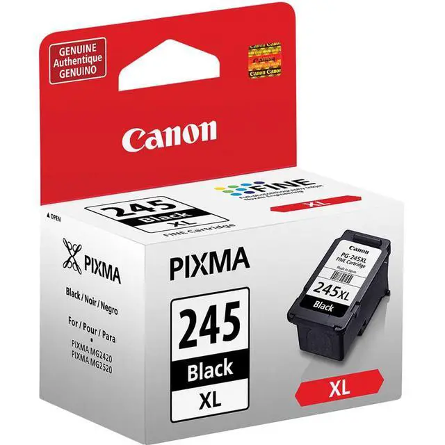Alt view image 3 of 5 - 2 Pack PG-245 XL High Capacity Black Ink Cartridge for PIXMA MG Printers - 12ml