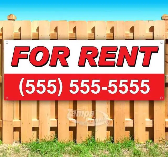 Main image of for Rent Banner 13 oz | Non-Fabric | Heavy-Duty Vinyl Single-Sided with Metal Grommets