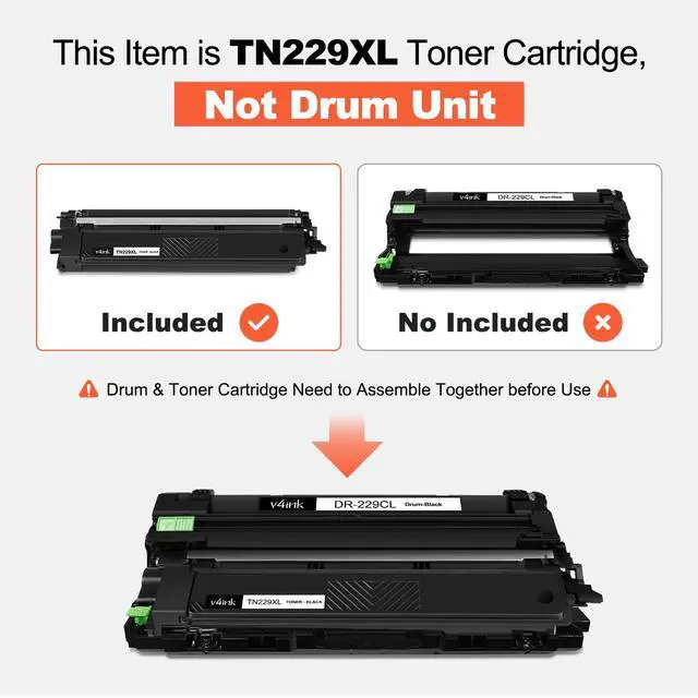 Alt view image 2 of 7 - TN229XL TN229 XL High Yield Toner Cartridge Compatible Replacement for Brother TN229XL TN-229XL Use in HL-L3220CDW L3280CDW L3300CDW MFC-L3720CDW MFC-L3780CDW L3765CDW Printer (TN229XLBK/C/M/Y-4 Pack)