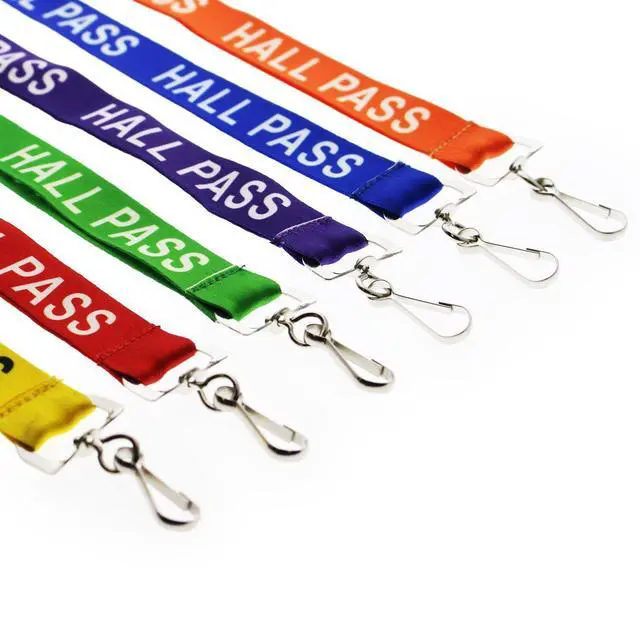 Alt view image 3 of 7 - Bulk 36 Pack - Student Hall Pass Lanyards with Unbreakable Card Passes & Safety Breakaway Lanyards (Hall, Bathroom, Library, Office & Nurse) - Classroom/School Supplies for Teachers by