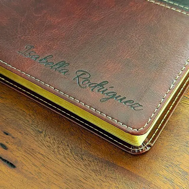 Alt view image 2 of 7 - Personalized RVR1960 Fisher of Men Bible | Biblia del Pescador Reina Valera 1960 | Custom Engraved Name | Large Print Spanish Bible | Christian Gift
