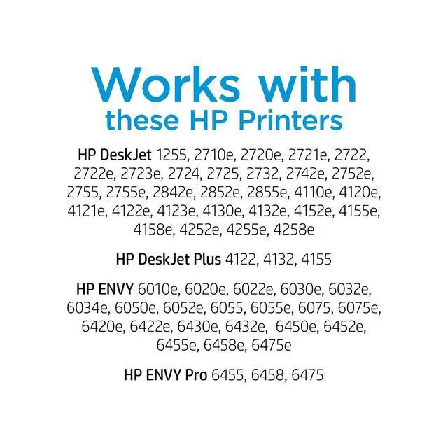 Alt view image 2 of 7 - Original 67 Tri-Color / 67XL Black Ink Cartridges (2-Pack) | Works DeskJet 1255, 2700, 4100 Series Envy 6000, 6400 Series | Eligible for Instant Ink | 3YP30AN