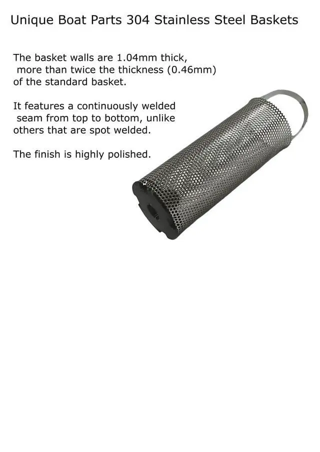 Alt view image 4 of 5 - Raw Water Strainer Basket, for Perko 0493 Series