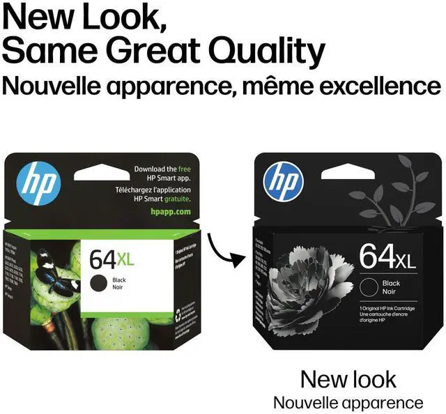Alt view image 3 of 7 - 64XL Black High-Yield Ink Cartridge | Works with Envy Inspire 7250e, 7950e; Envy Photo 6200, 7100, 7200, 7800, 7900; Tango Series | Eligible for Instant Ink | N9J92AN