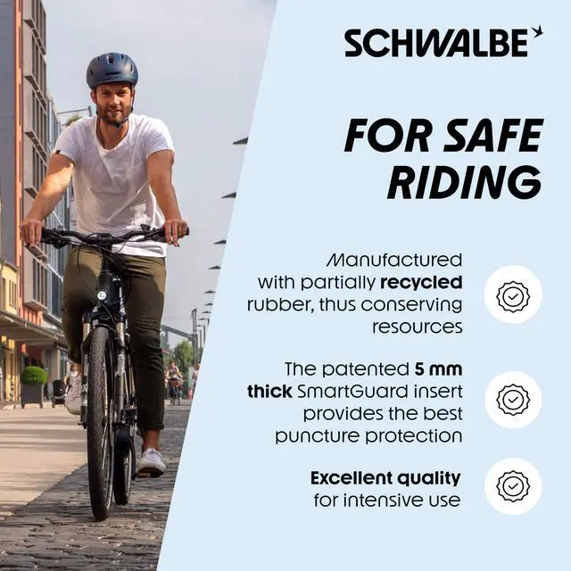 Alt view image 4 of 7 - Marathon Plus Bicycle tire- 16, 20, 24, 26, 27.5 & 28 inches Flat-Less tire for Bicycles SmartGuard