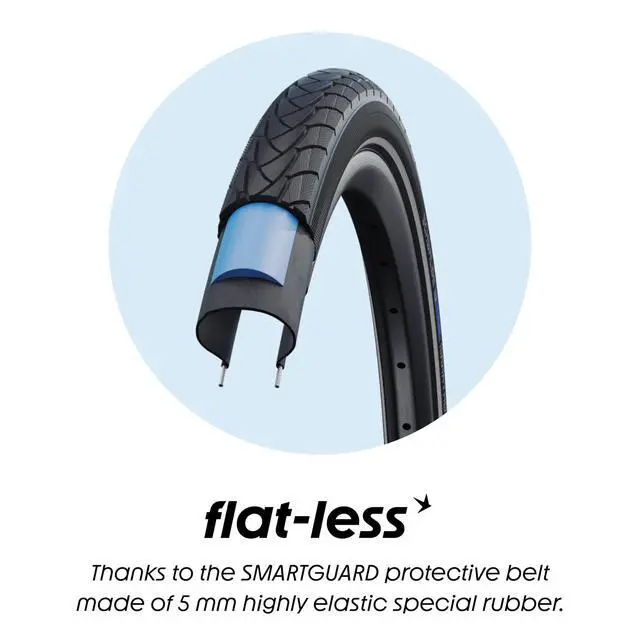 Alt view image 5 of 7 - Marathon Plus Bicycle tire- 16, 20, 24, 26, 27.5 & 28 inches Flat-Less tire for Bicycles SmartGuard