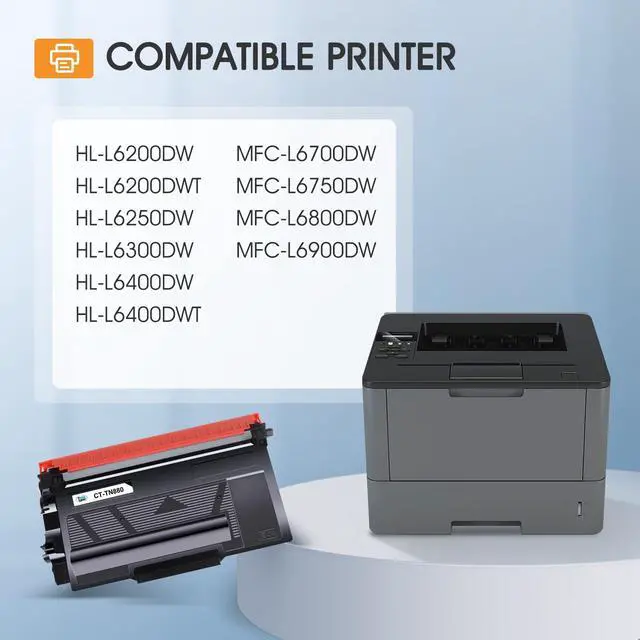 Alt view image 2 of 6 - TN880 TN-880 for Brother TN 880 Super High Yield Black Toner Cartridge | Compatible for Brother TN880 HL-L6200DW HL-L6200DWT MFC-L6700DW MFC-L6800DW HL-L6300DW MFC-L6900DW HL-L6250DW Printer 4 Pack