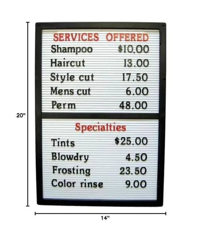 Alt view image 2 of 2 - Counter/Wall Message Board Sign with Interchangeable Letters