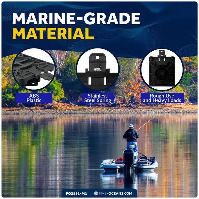 Alt view image 2 of 7 - Boat Seat Swivel, 2-Pack Marine Quick-Release Seat Swivel Mount with Removable Bracket, Black - FO3891-M2