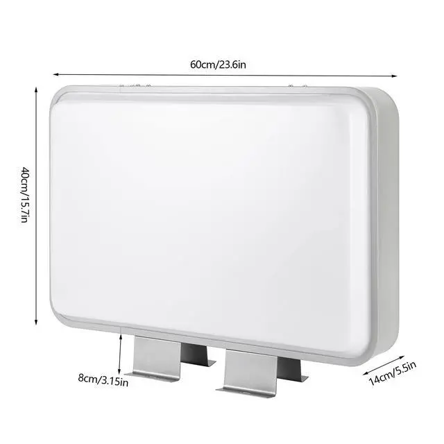 Alt view image 2 of 7 - LED Signs Double Sided Outdoor Projecting Light light-box LED Light Box Advertising Logo Open Signs Billboard for Store Decoration (Rectangle 40x60cm)