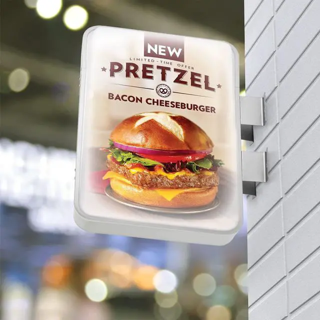 Alt view image 7 of 7 - LED Signs Double Sided Outdoor Projecting Light light-box LED Light Box Advertising Logo Open Signs Billboard for Store Decoration (Rectangle 40x60cm)