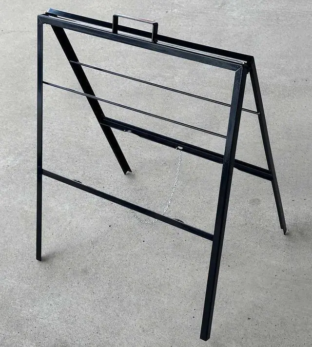 Alt view image 3 of 3 - 24" wide x18" tall Slide-In Angle Iron A-frame Real Estate A-Frame. TOP HANDLE