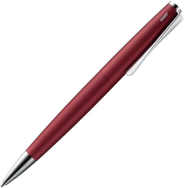Main image of studio royalred - ballpoint pen in elegant stainless steel casing - with propeller-shaped clip - incl. giant refill M 16 in line width M in black