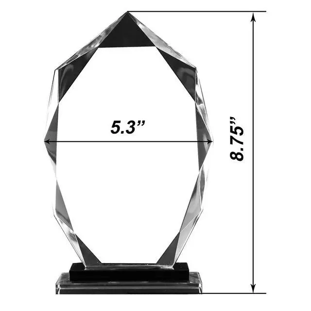 Alt view image 7 of 7 - Personalized 9 Glass Plaque with Glass Base, Crystal Clear Trophy with Engraved with Names, Appreciation Messages and Company Logo, Customized Gift Award for Retirement Employee, Manager, Boss