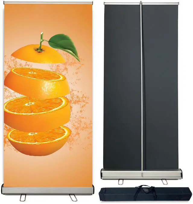 Main image of 36" x72 -90" Retractable Roll up Banner StandHeight adjustablewith heavy-duty base and Padded Carrying Bag for Trade Shows, Conferences, Promotional Events (STAND ONLY)