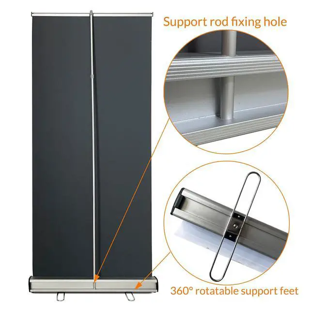 Alt view image 3 of 7 - 36" x72 -90" Retractable Roll up Banner StandHeight adjustablewith heavy-duty base and Padded Carrying Bag for Trade Shows, Conferences, Promotional Events (STAND ONLY)