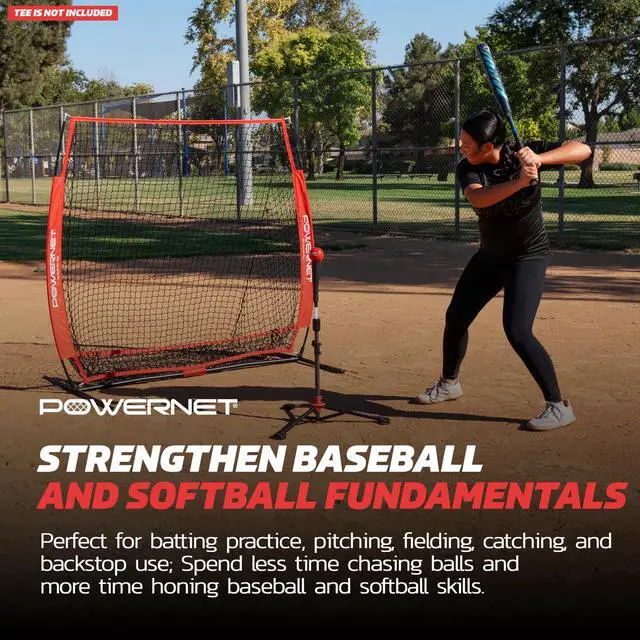 Alt view image 4 of 6 - Baseball Net Bundle, 5x5 Travel Net With Softball Accessories for Hitting, Pitching, Training Equipment, Weighted Ball, Tee