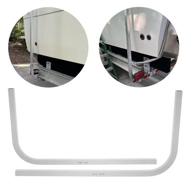 Alt view image 2 of 7 - 2PCS Aluminum Boat Trailer Guide On Poles 1-1/2" Square | 1/8" Thick | in Pair