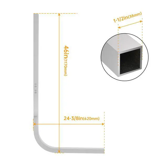 Alt view image 4 of 7 - 2PCS Aluminum Boat Trailer Guide On Poles 1-1/2" Square | 1/8" Thick | in Pair